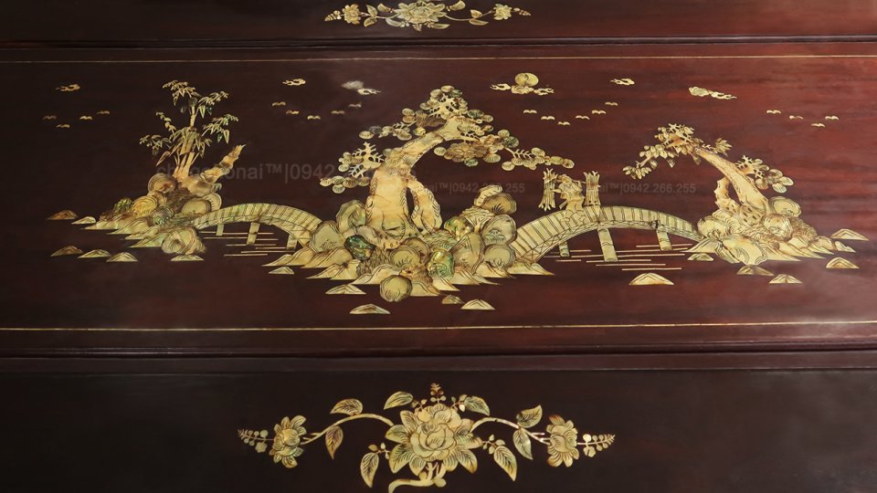 SALON GỖ GỤ KHẢM TRAI | 10 MÓN