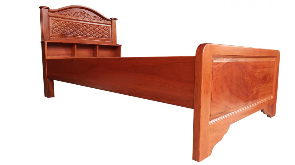 GIƯỜNG GỖ CĂM XE RỘNG 1 MÉT