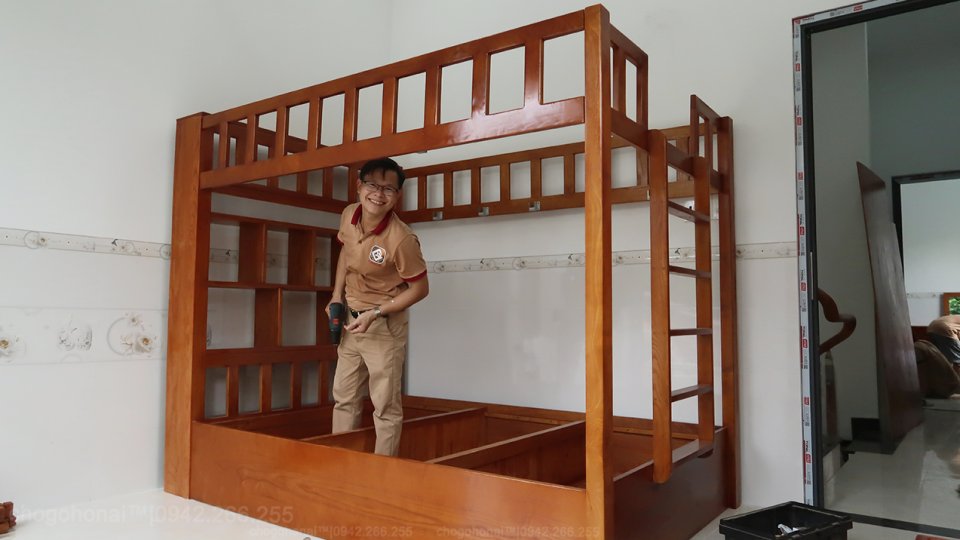 GIƯỜNG TẦNG GỖ SỒI 