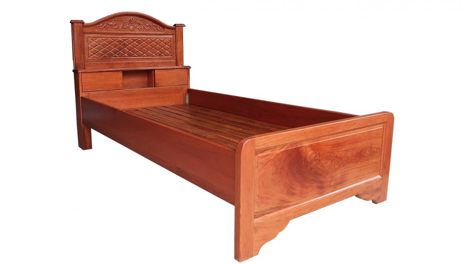 GIƯỜNG GỖ CĂM XE RỘNG 1 MÉT