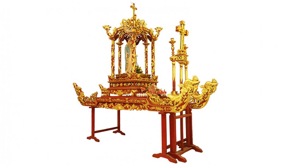 KIỆU RƯỚC LỄ | SƠN SON THẾP VÀNG