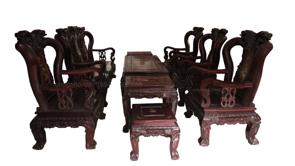 SALON GỖ GỤ KHẢM TRAI | 10 MÓN