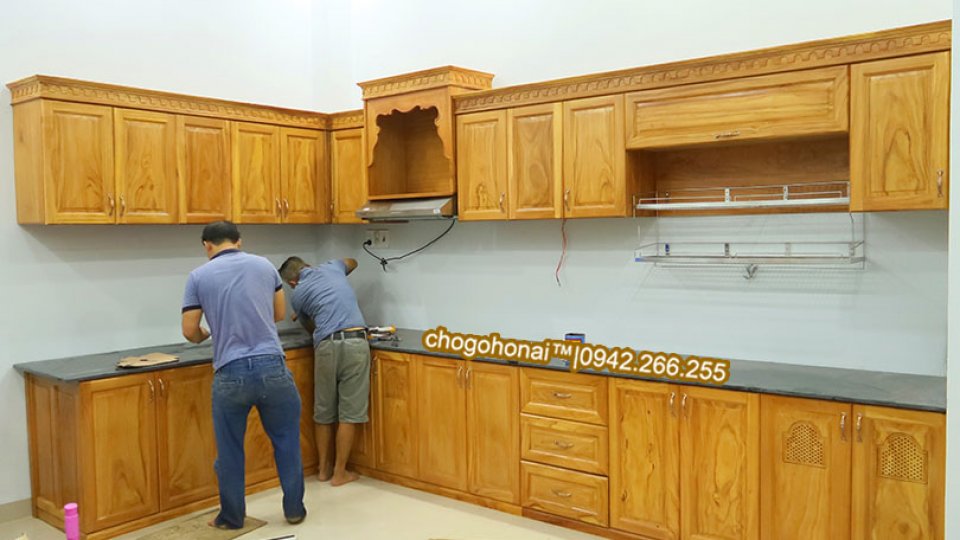 TỦ BẾP GÕ ĐỎ | G-101